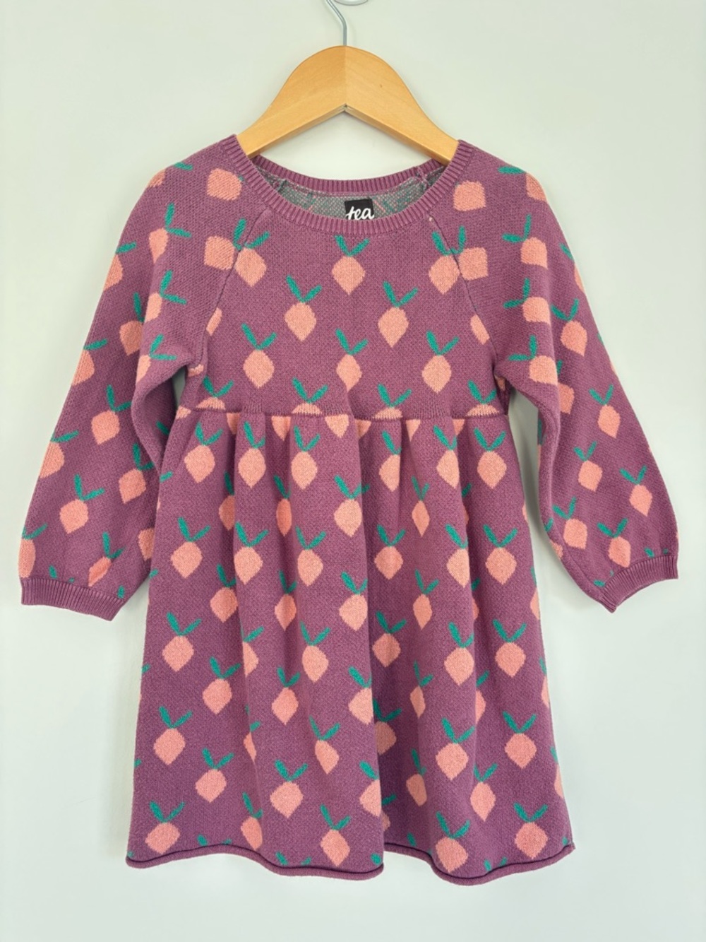 Tea Collection Mauve Long Sleeve Sweater Dress 4